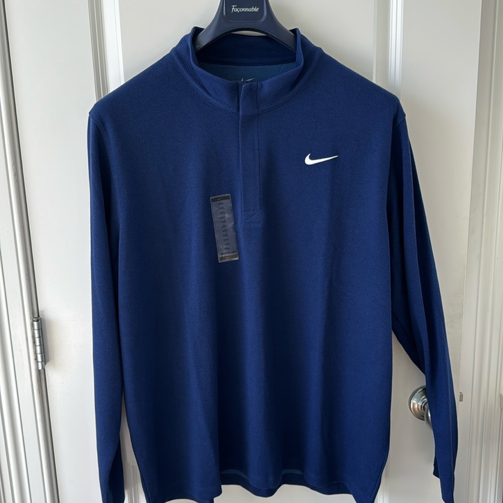 Nike DRI-FIT Standard Fit 1/4 Zip Dark Blue Men’s XXL